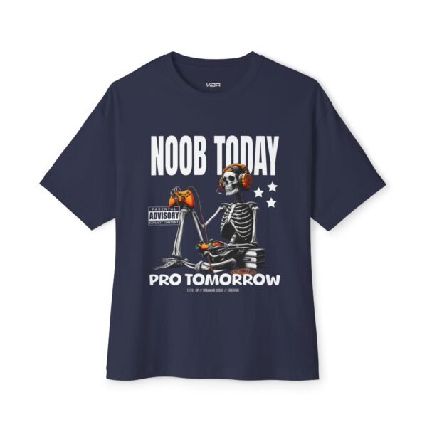 8445858743773347646_2048.jpeg Unisex Oversized Boxy Tee - 'Noob Today, Pro Tomorrow' Gaming Graphic Tee